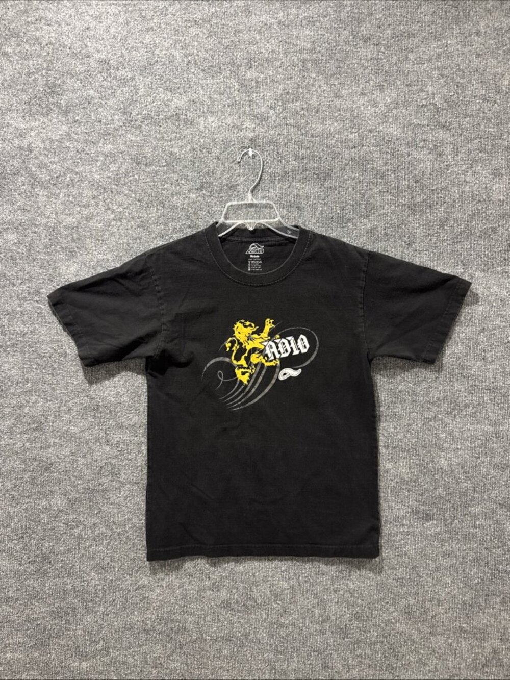 Aldo Black Style 00S Adlo Y2K Grunge Graphic Lion Short Sleeve T M Sz M